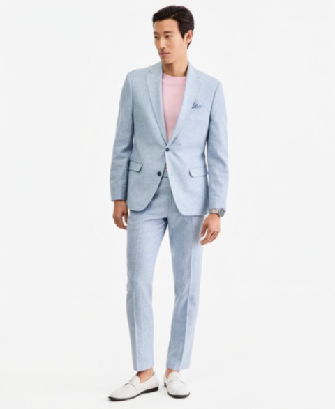 Мужские Bar III Men's Slim-Fit Linen-Blend Suit Separates