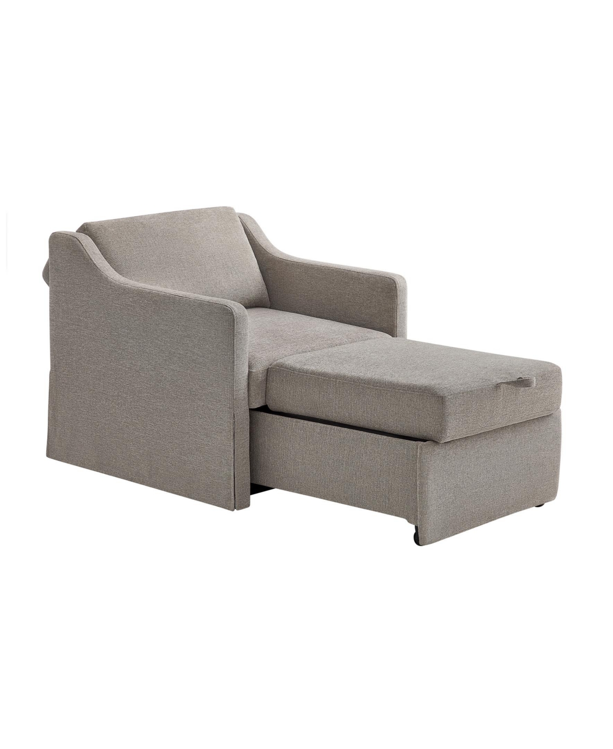 Serta 35" Polyester Harley Convertible Single Sleeper Chair In Gray
