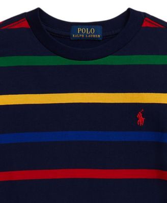 Toddler and Little Boys Striped Long Sleeve T-Shirt