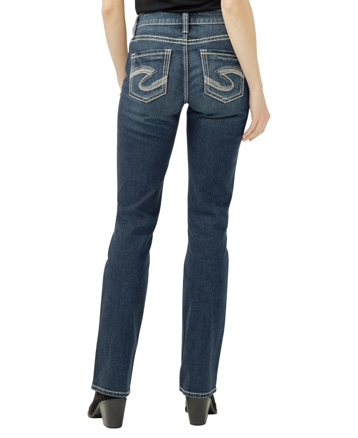 Silver Jeans Co. Suki Curvy Mid Rise Slim Bootcut Jeans In Blue