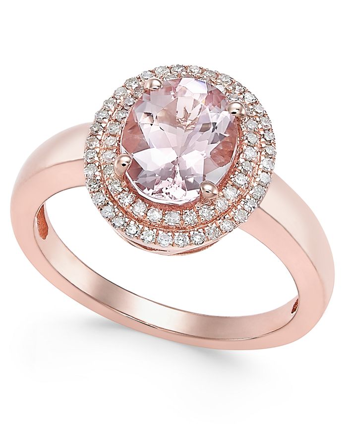 Macy s Morganite 1 1 2 ct. t.w. and Diamond 1 5 ct. t.w. Ring