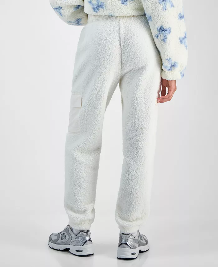Juniors' Sherpa Cargo Jogger Pants - thumbnail 9