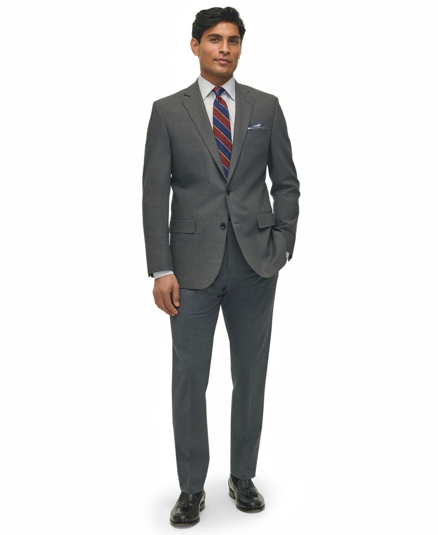 Men's Classic-Fit Stretch Wool Blend Suit Separates Pant