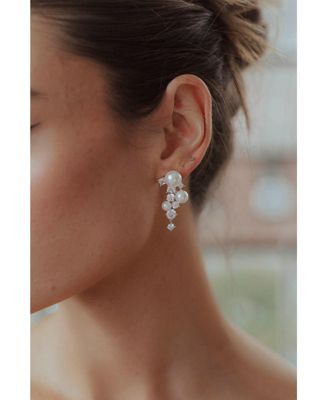 Alexandra Pearl and Crystal Drop Earrings