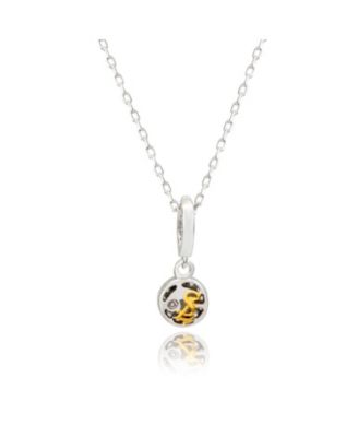 Suzy Levian Sterling Silver White Topaz Pendant