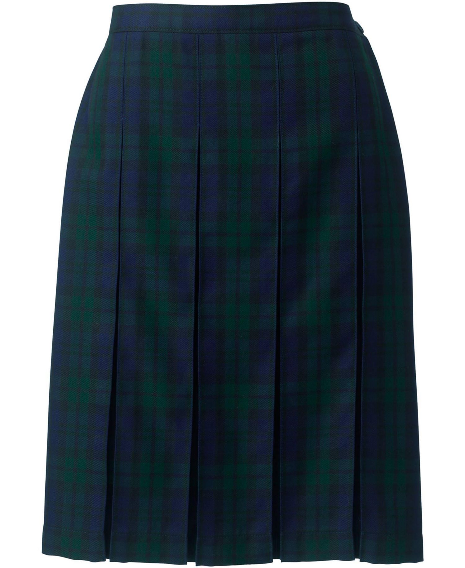 Women's Top of the Knee Plaid Box Pleat Skirt