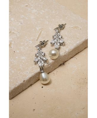 Leo Pearl and Crystal Drop Earrings