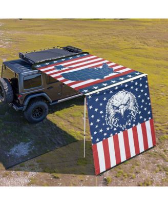 6.5x7.8 Ft Carside Awning Replacement Fabric with Side Wall Roof Rack Overland