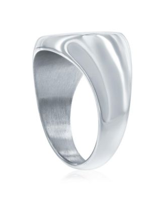 Stainless Steel, Blue Carbon Fiber Ring