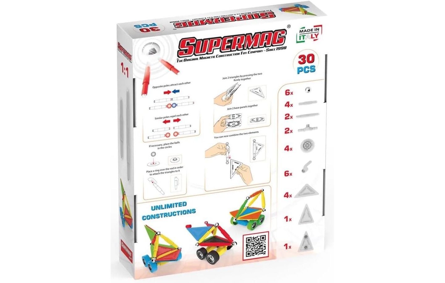 Детский конструктор Tinamiri SuperMag Wheels 30, цвет: Open Miscellaneous — фото 2