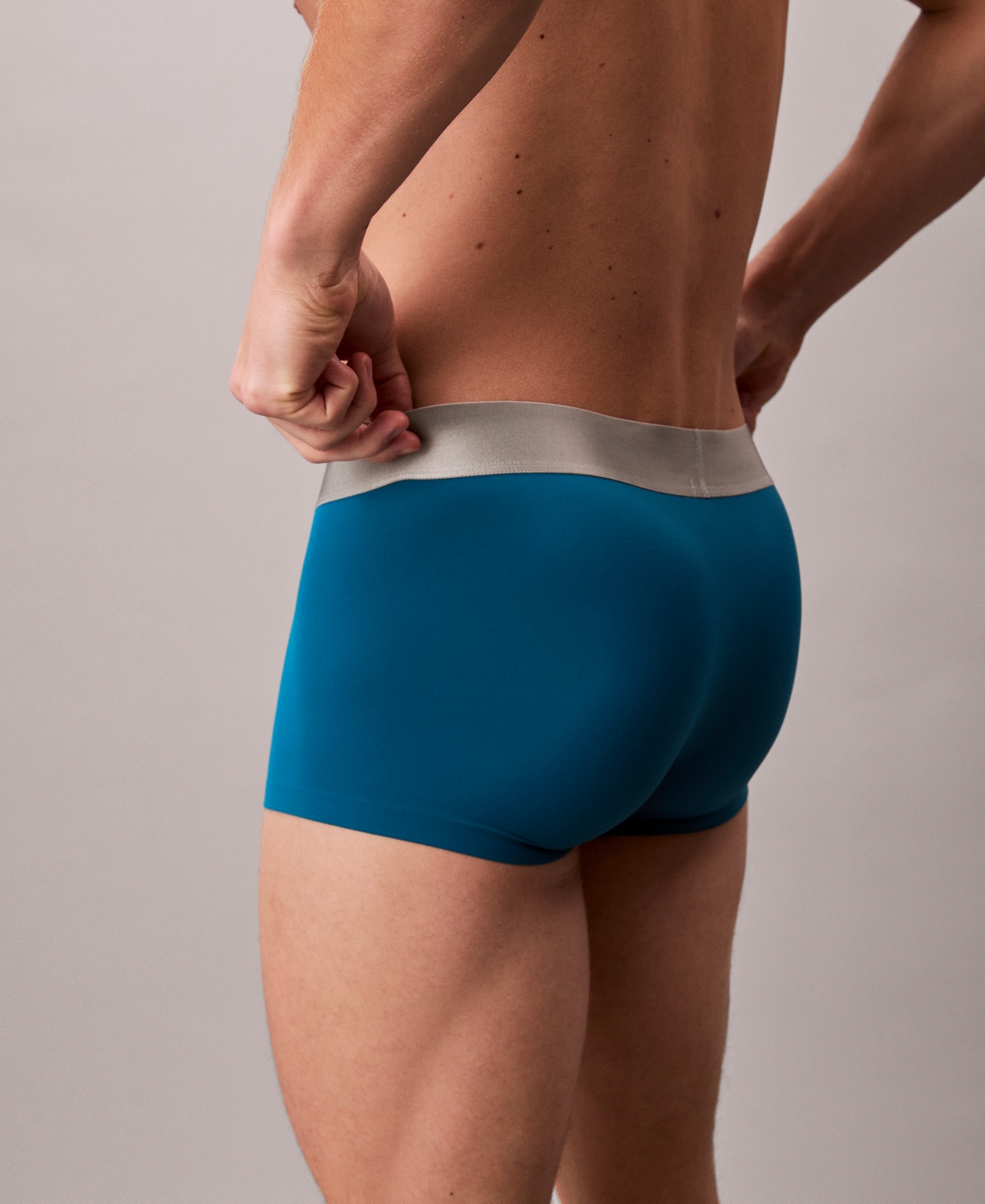 Calvin Klein Men's Logo Trunks In Blue
