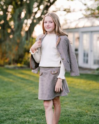 Little and Big Girls' Organic Brushed Cotton Dress Blazer