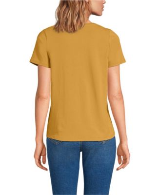 Women's Short Sleeve Lightweight Jersey Gathered Shoulder T-Shirt