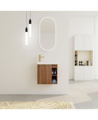 20" Floating Bathroom Vanity with Resin Sink and Soft-Close Door