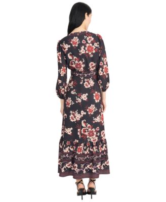 Women's V-Neck Tiered Midi Dress