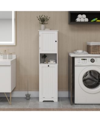Tilt-Out Laundry Cabinet with One Compartment and Single Door