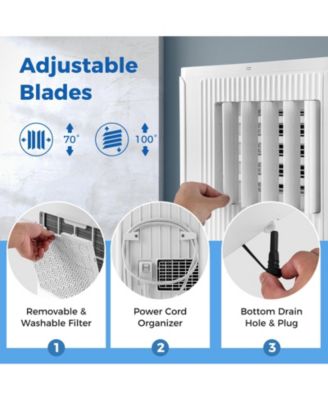 10000 BTU Portable Air Conditioner Cools up to 350 Sq wth 24H Timer