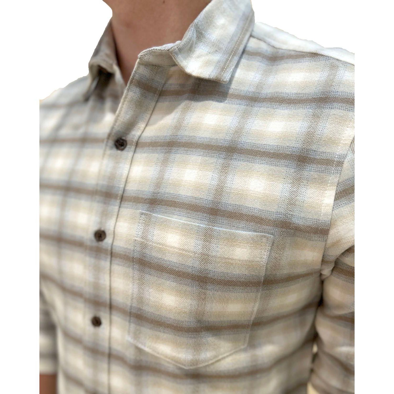 Men's Hope and Henry Organic Long Sleeve Flannel Button Down Shirt