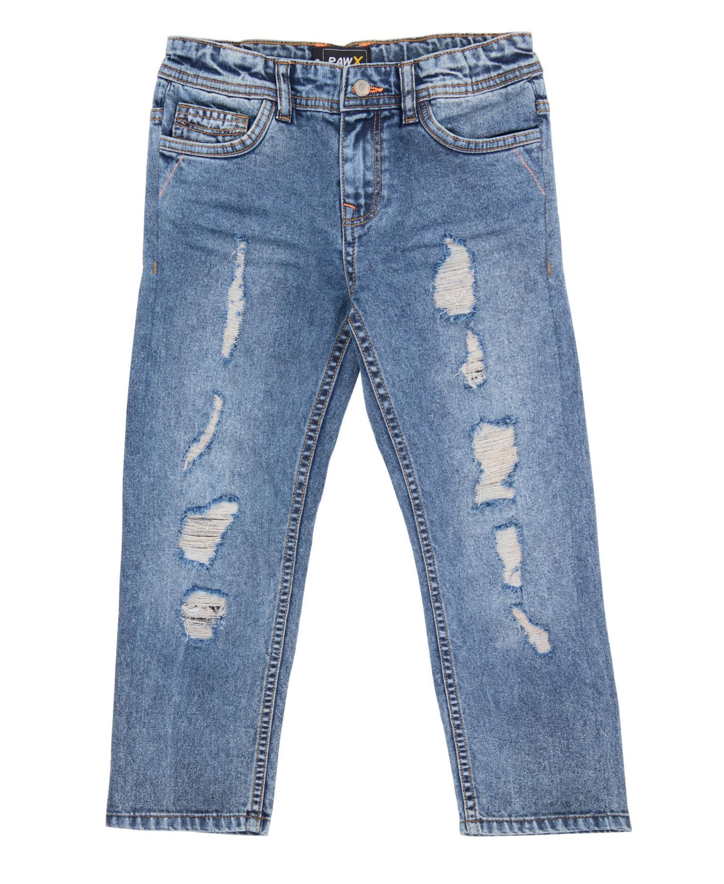 Джинсы Raw X Distressed Jeans Size 4-7 для мальчиков, цвет: Синий, вариант 1 — фото 1