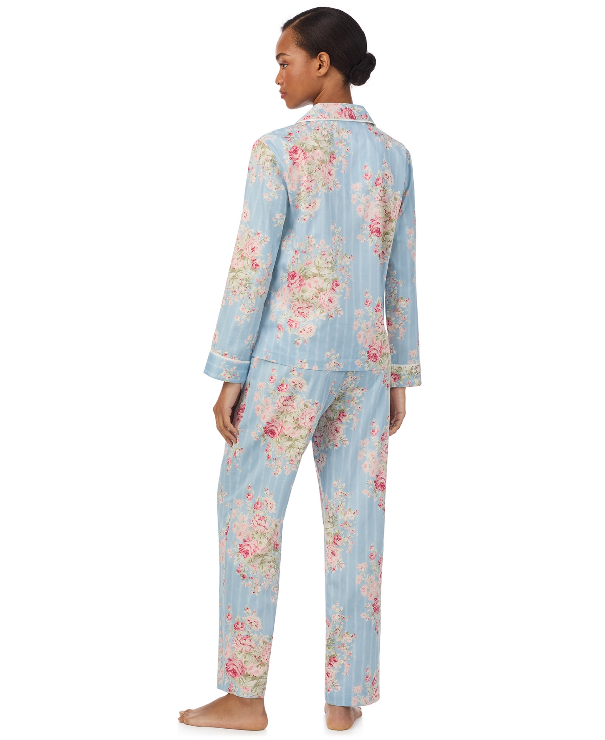 Ralph Lauren Women's Floral Print Pajama Set In Blue