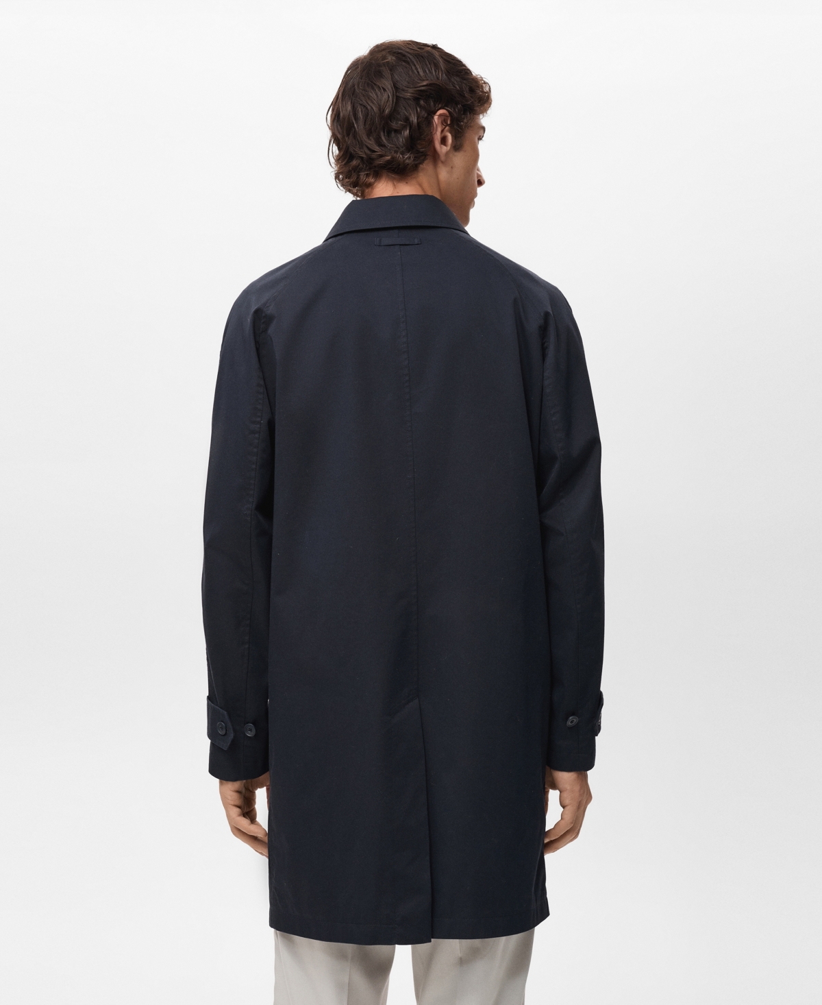 Mango Men's Classic Water-repellent Trench Coat In Blue