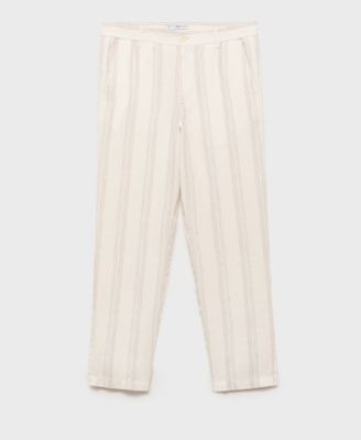 Men's Linen Elastic Waistband Pants