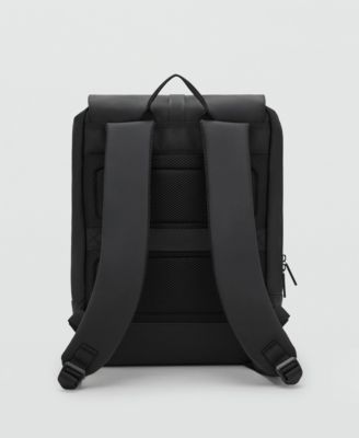 Men's Rubberized Flap Closure Backpack