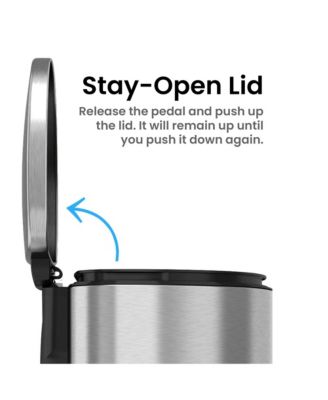 SoftStep Stainless Steel Trash Can with Odor Filter