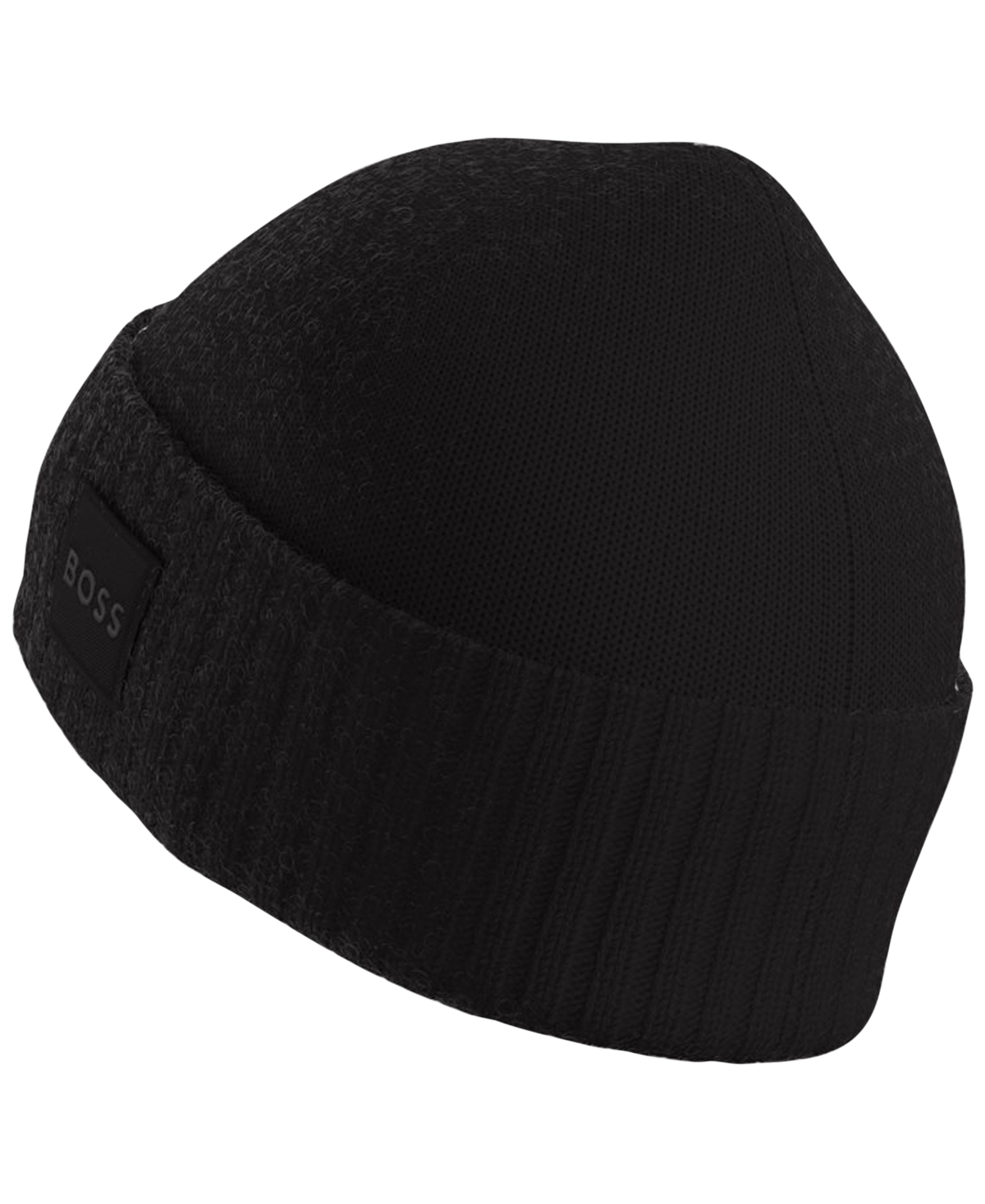 Hugo Boss Men's Akaio Turn-up Beanie Hat In Black