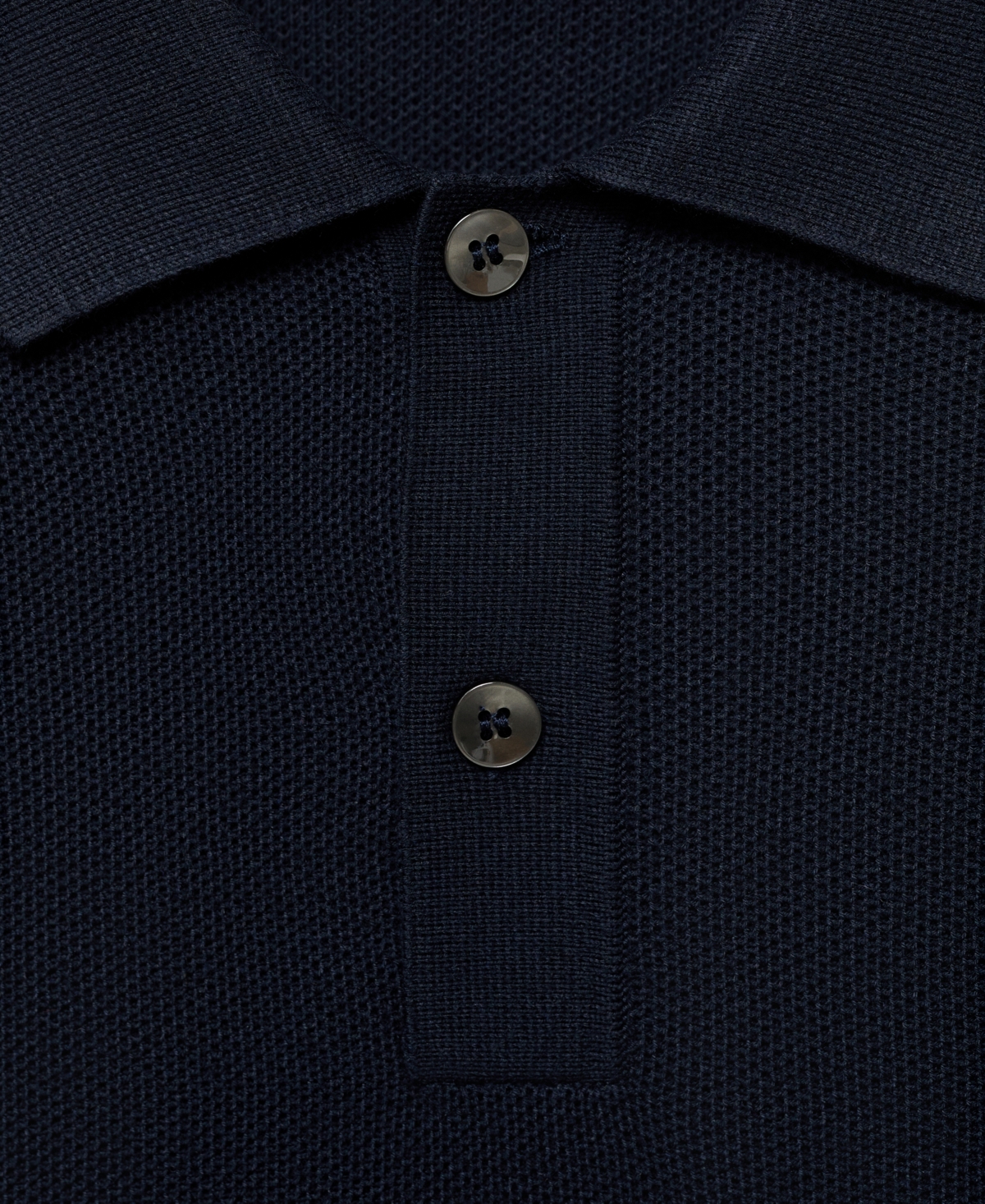 Mango Men's Micro-structured Cotton Polo Shirt In Blue