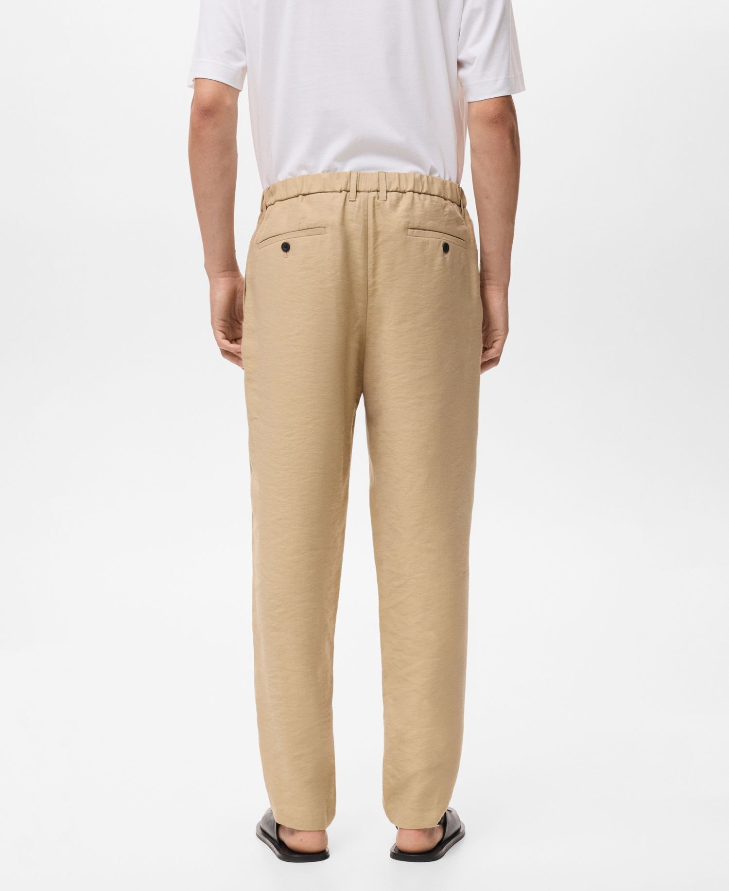 Men's Straight-Fit Pleated Pants