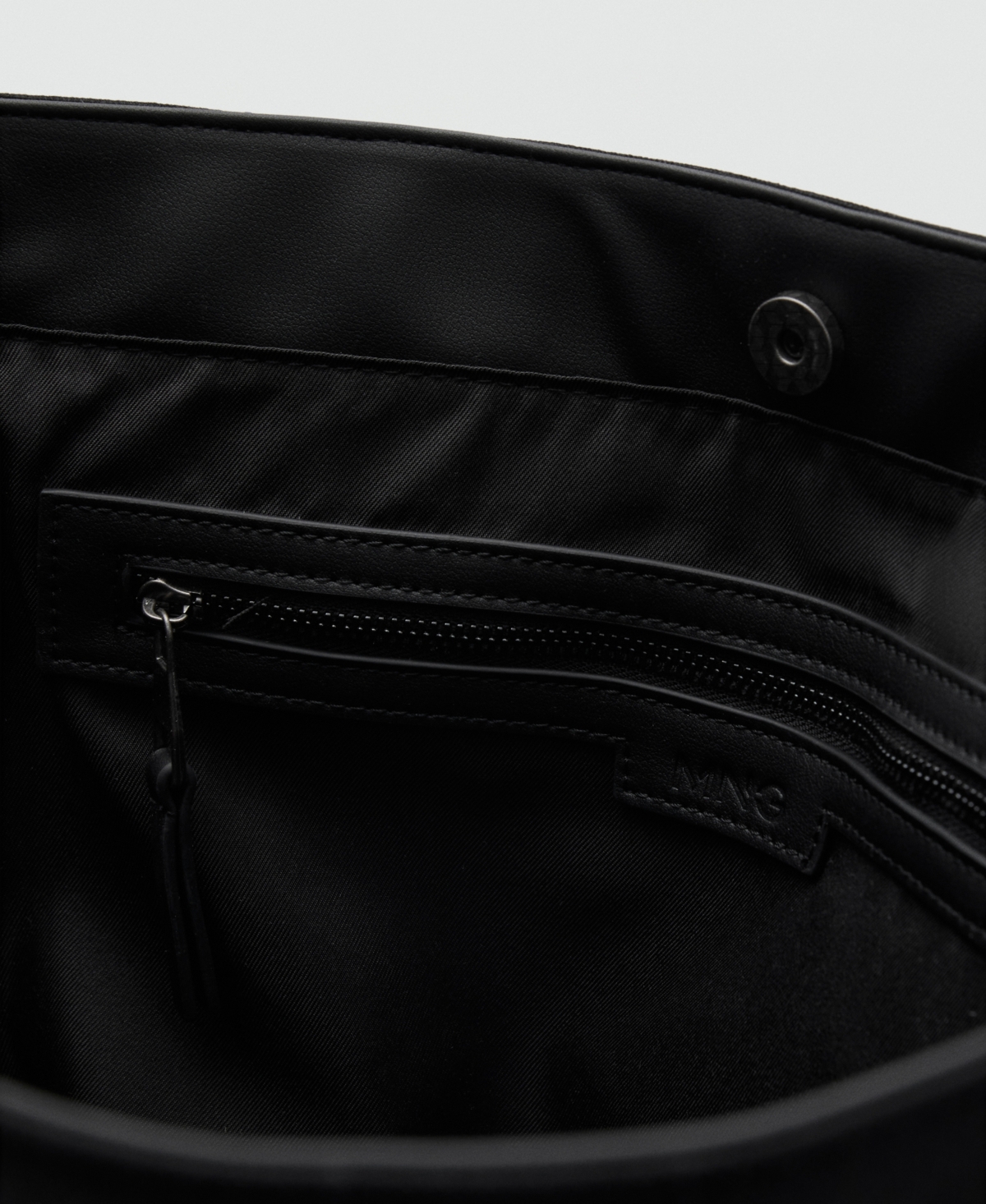 Mango Men's Cotton Front Pocket Tote Bag In Black