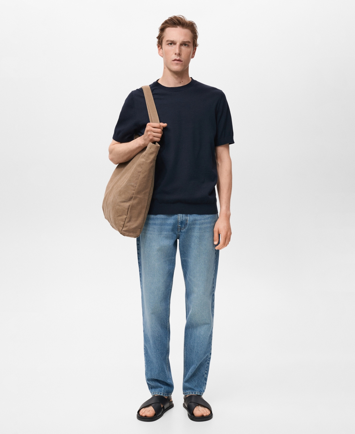 Mango Bob Regular Fit Jeans In Blue