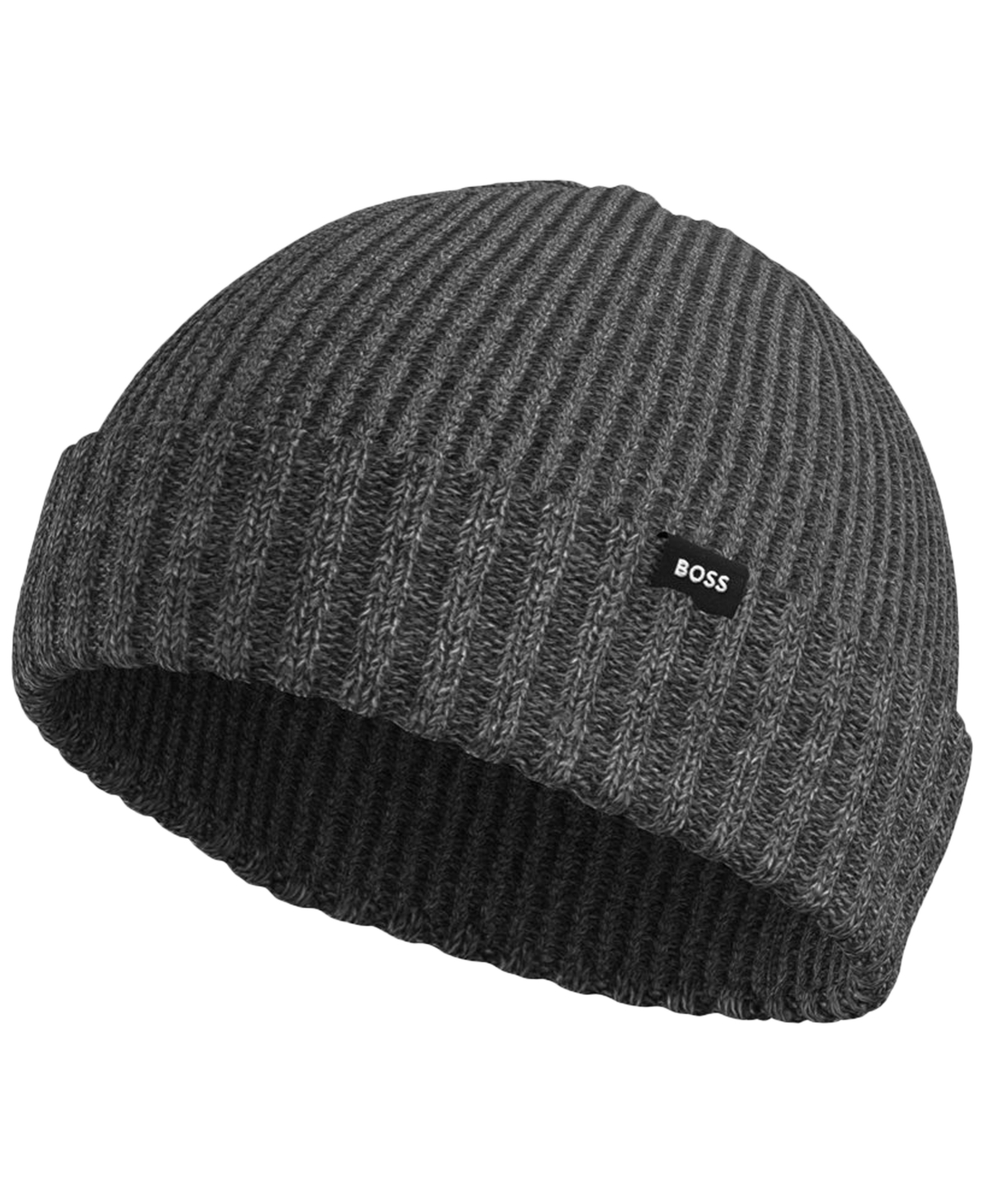 Hugo Boss Men's Ribbed Hat In Gray