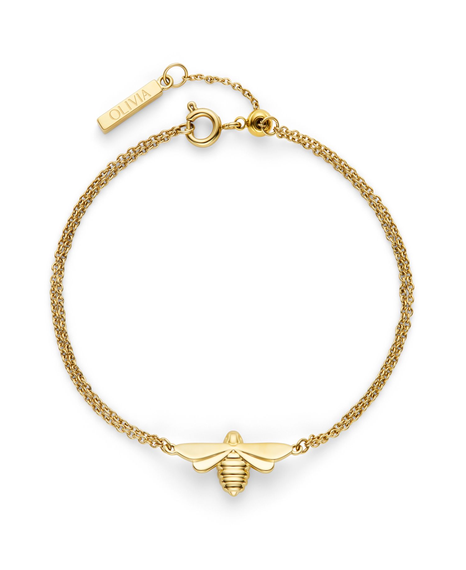 Honey Bee Gold Tone Stainless Steel Bracelet