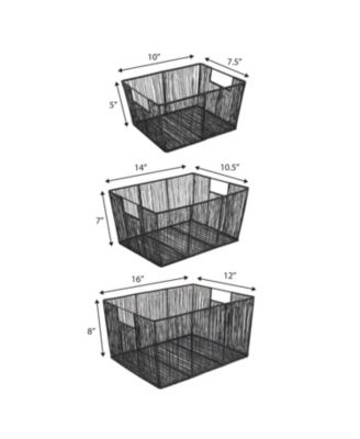 Sutton Modern Glam Handmade Wire Metal Nesting Storage Baskets, (Set of 6)