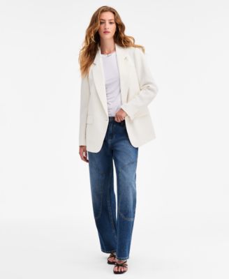 Women's Oversized Crepe Blazer, Macy's Exclusive