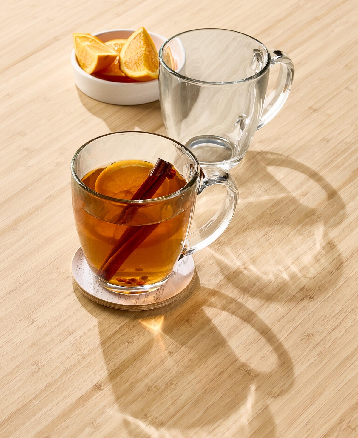 Arch Studio Tapered Glass Mugs, Set Of 2, Macy's Exclusive In Transparent