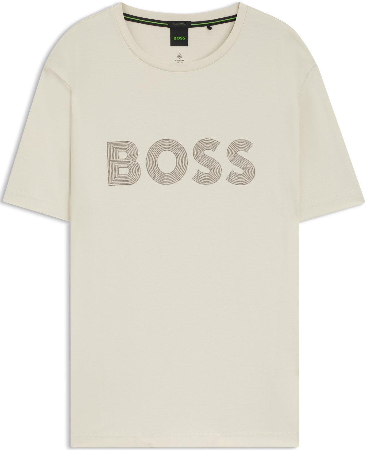 Hugo Boss Boss By  Men's Gloss Logo Pima-cotton T-shirt In Neutral