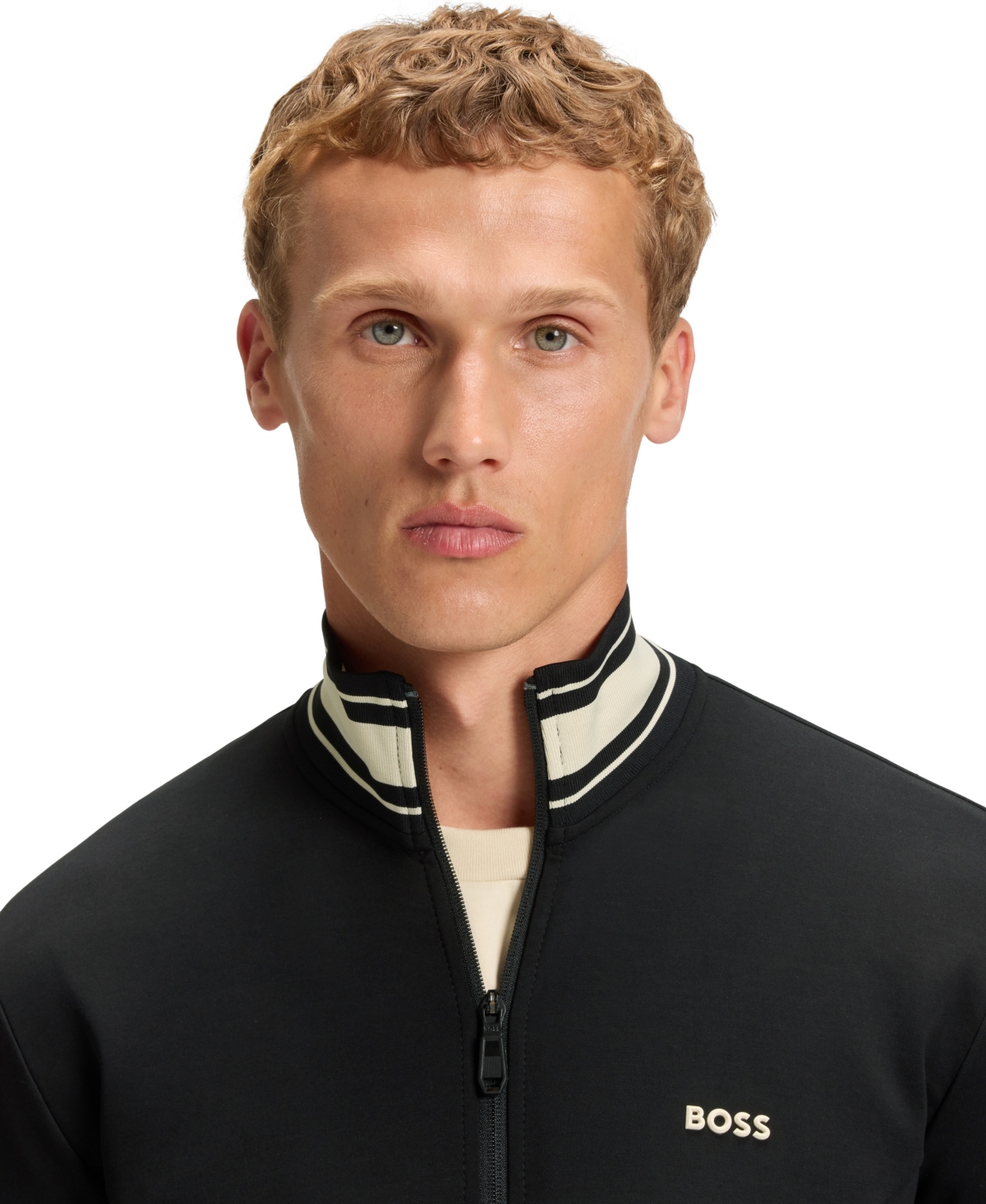 Boss by Hugo Men's Cotton-Blend Zip-Up Sweatshirt