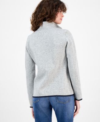 Women's Zip-Front Fleece Sweater jacket 