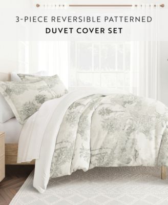 Timeless Pattern Reversible 3-Pc. Duvet Cover Set, King/California King