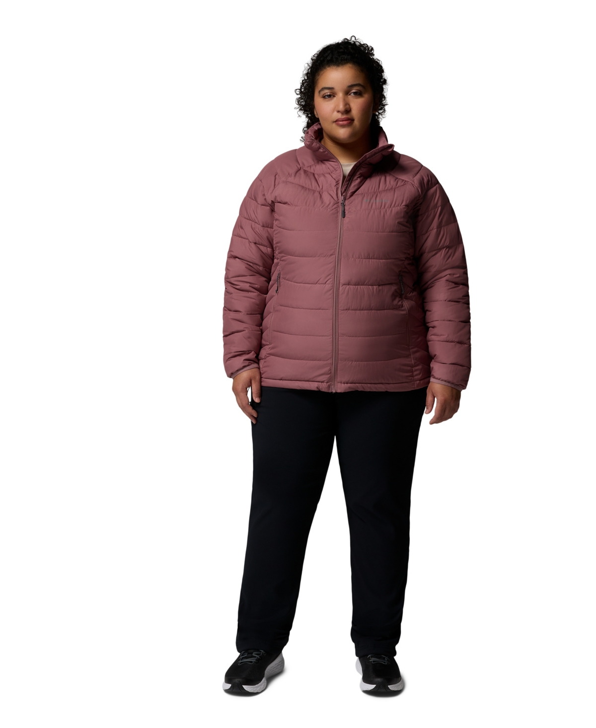 Columbia Plus Size Powder Lite Ii Full Zip Insulated Jacket In Purple