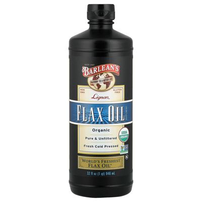 Organic Lignan Flax Oil  -  32 fl oz (946 ml)