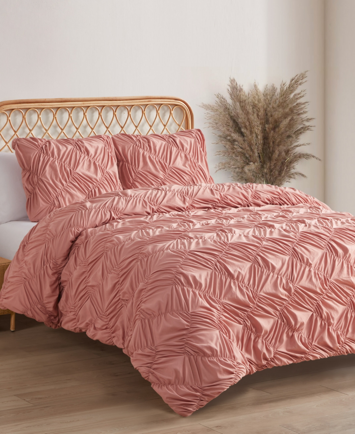 Jessica Simpson Emmy Textured Ruched -Pc. Comforter Set