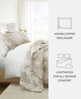 Distressed Bouquet Reversible 3-Pc. Quilt Set, King/California King