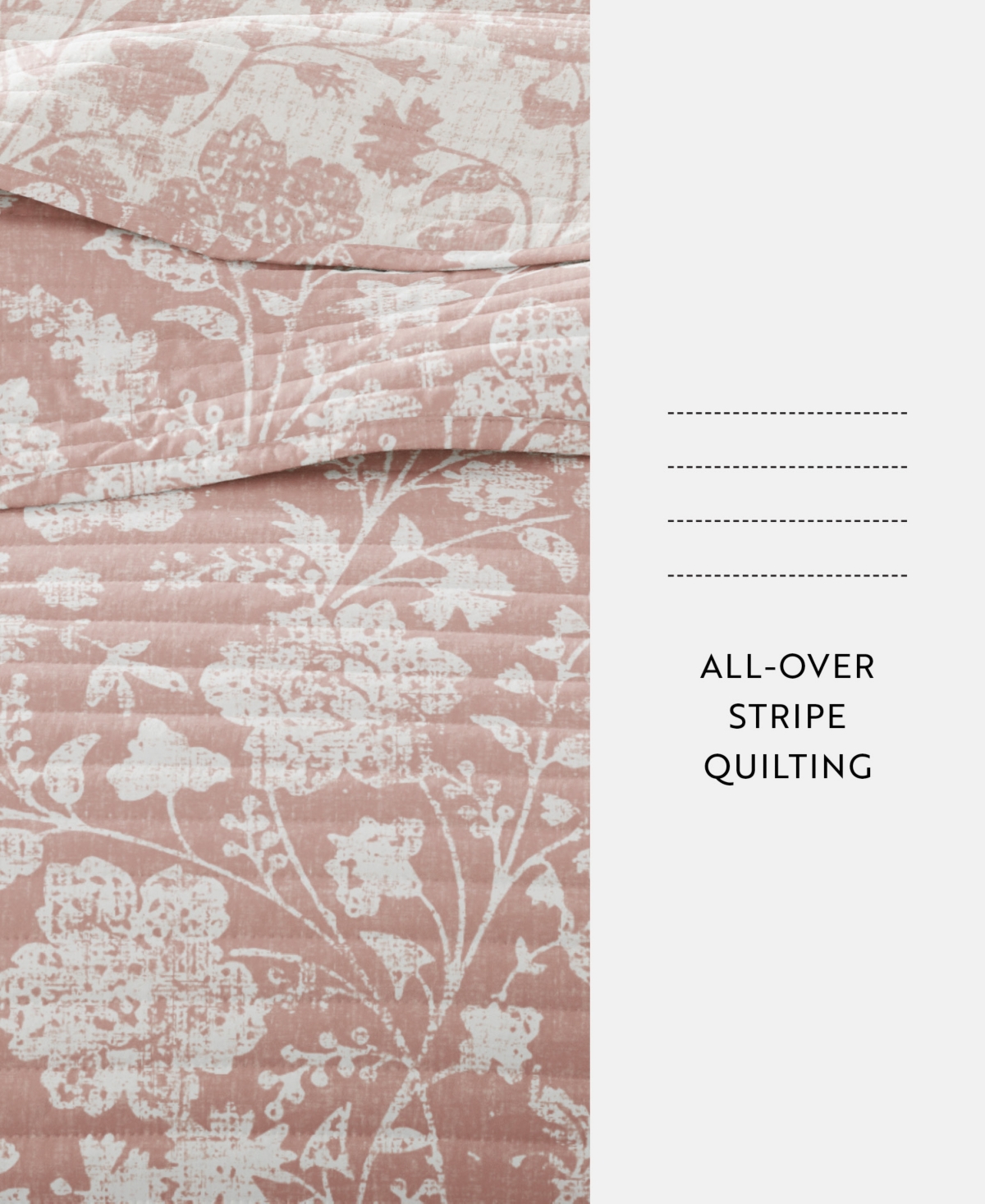 ienjoy Home Textured Floral Reversible 3-Pc. Quilt Set, Full/Queen