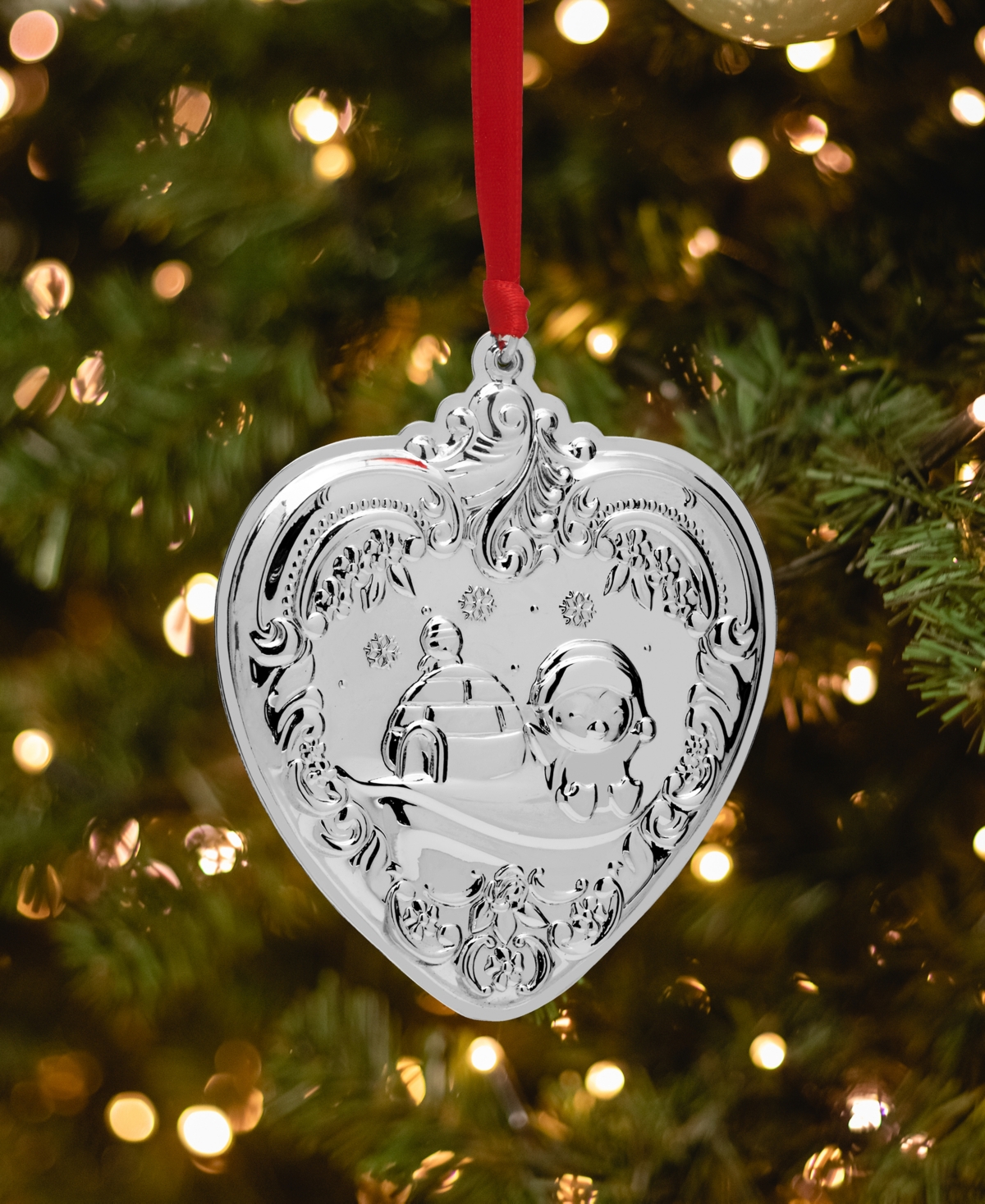 Wallace 2025 Sterling Silver Grande Baroque Heart Ornament, 34th Edition In Silver
