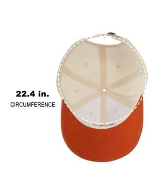 Texas Orange & White Washed Poplin Unstructured Baseball Cap