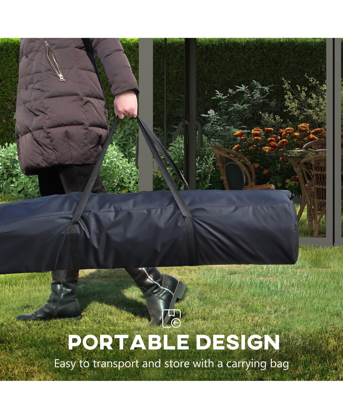 Outsunny 11' x Pop-Up Gazebo Canopy with Carrying Bag